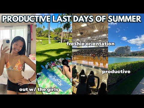 PRODUCTIVE LAST DAYS OF SUMMER: before the first lay day of highschool || senior year