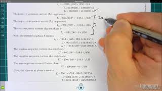 Example Q1.2 Symmetrical Components and Faults