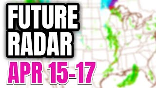 Future Radar - April 15-17, enhanced severe weather risk today