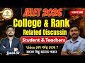 📢JELET 2026 College and Rank Related discussion Student Teacher Discussion | David Sir &amp; Preetam Sir