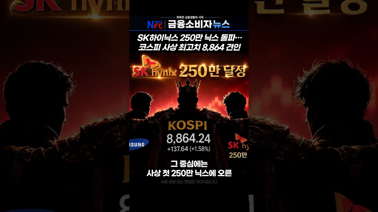 '26.6.17. SK하이닉스, 사상 첫 '250만 닉스'…코스피 최고치 8,864 견인 (금융소비자뉴스)