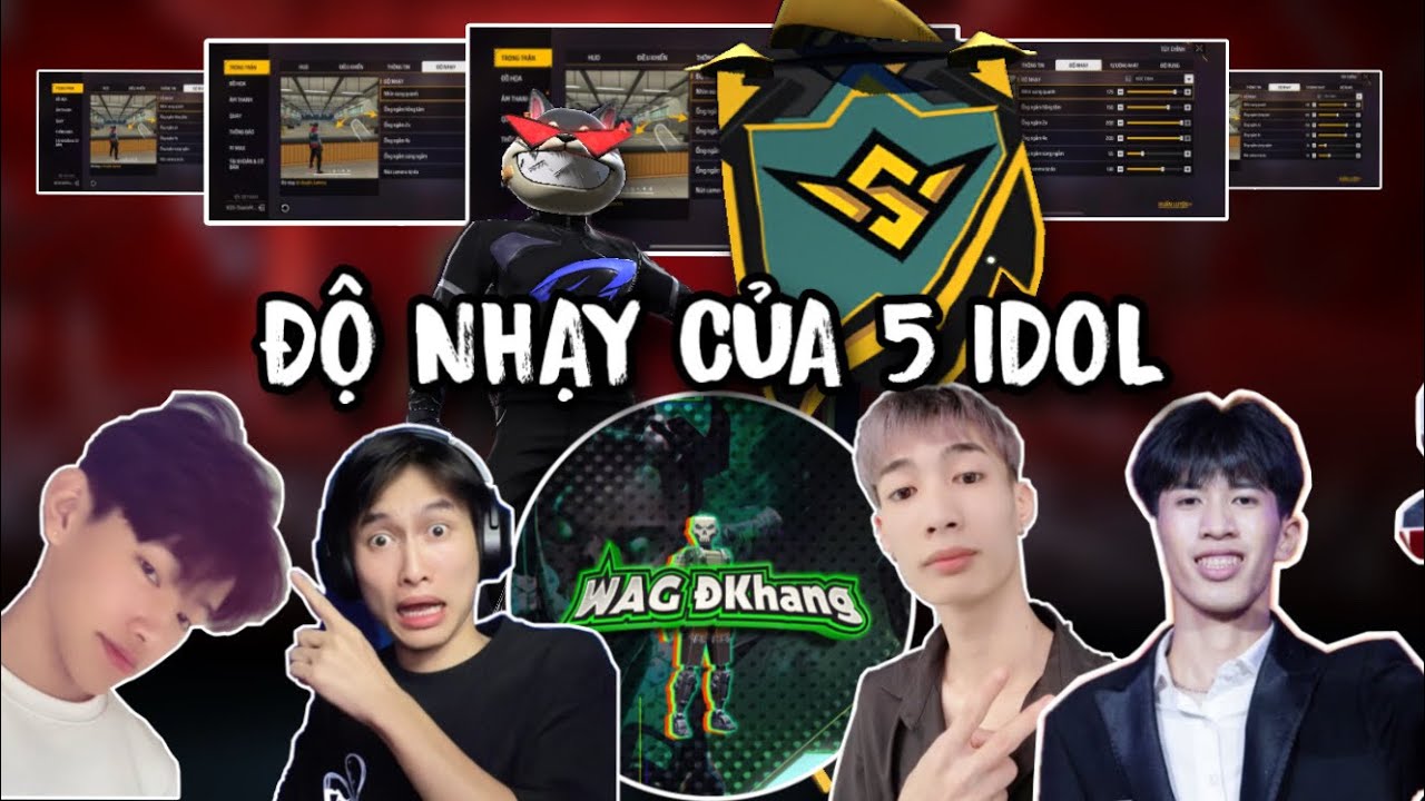 Thử Độ Nhạy Của “5 IDOL” Đức Mõm, Cu Lì, Thành Mốc, Dk Khang, Zét Ka | Free Fire