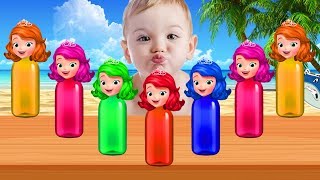 learn colors with colorful sofia bottles finger family song collection learn colours for children