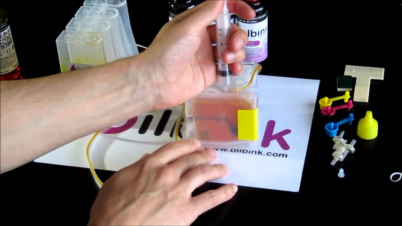 Como recargar un CISS con cartuchos LC970 - LC1000 para Brother