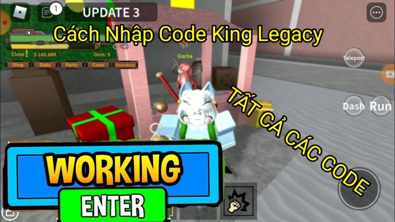 Hưỡng Dẫn Cách Nhập Code Trong King Legacy