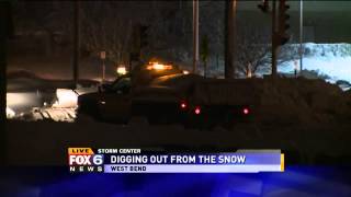 West Bend seeing several inches of snow, power outages