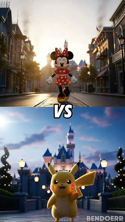 Minnie Mouse vs Pikachu, Mewtwo, Charizard, Lucario, Gengar, Greninja 🏰