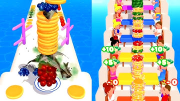 PANCAKE RUN 🍇🍌🍓 All Levels Gameplay Android,iOS LVF9FH RGI3VH
