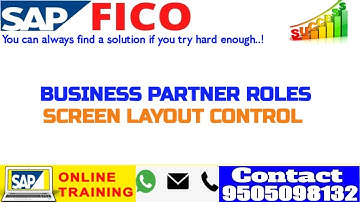 SAP S4HANA FICO|| BUSINESS PARTNER SCREEN CONTROALS|| BP ROLES