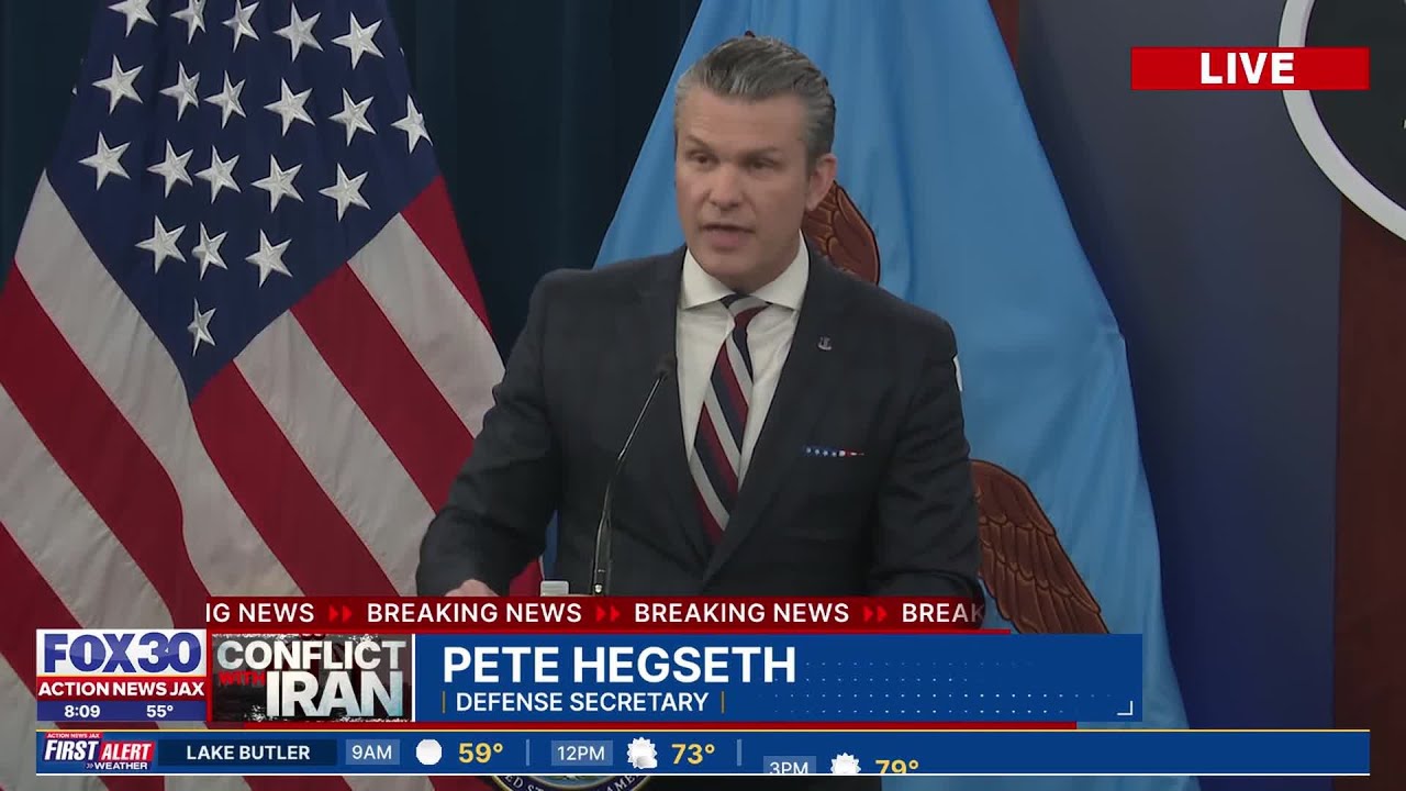 ⁣Pentagon gives briefing on US/Israel war with Iran on day 5 of conflict