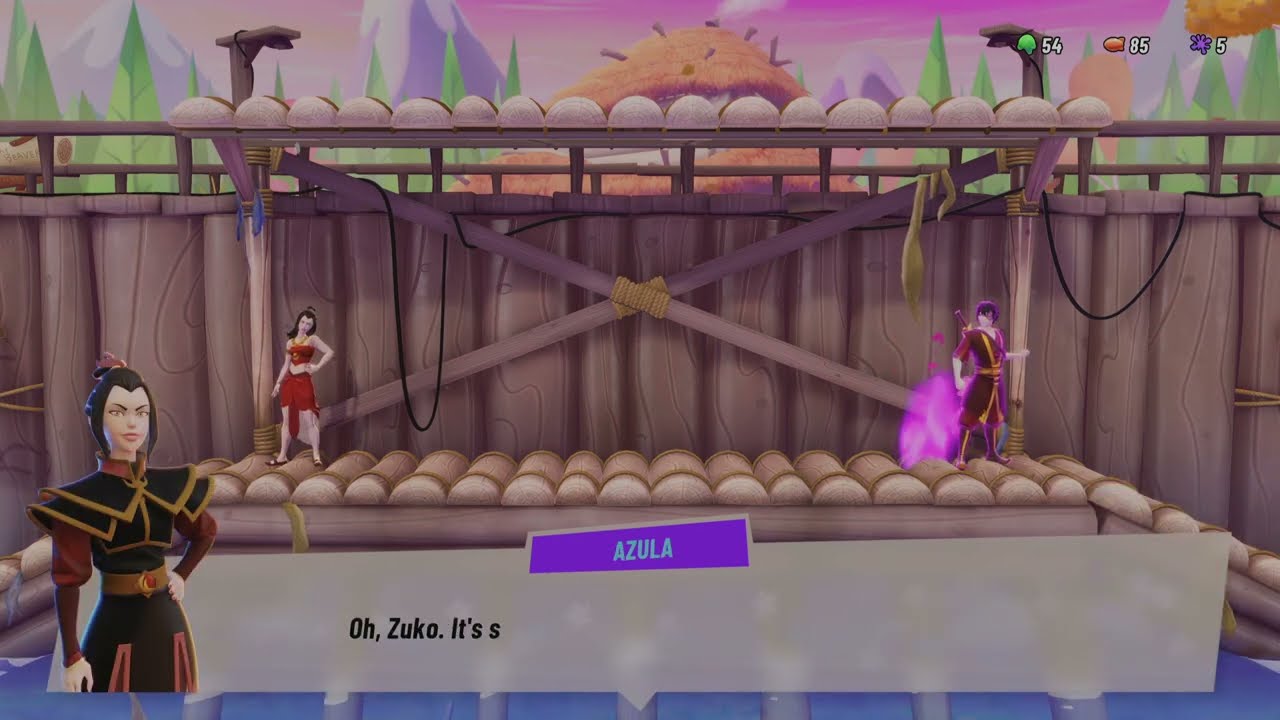 Nickelodeon All-Star Brawl 2 - Azula and Zuko Interaction! SECRET Iroh Reference