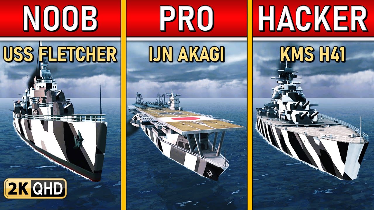 BATTLE OF WARSHIPS ⚓ NOOB VS PRO VS HACKER