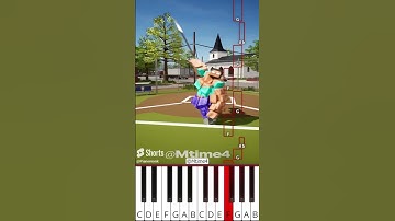 Who is Stronger? Aphmau VS MrBeast VS Buff Herobrine (@Mtime4) - Octave Piano Tutorial