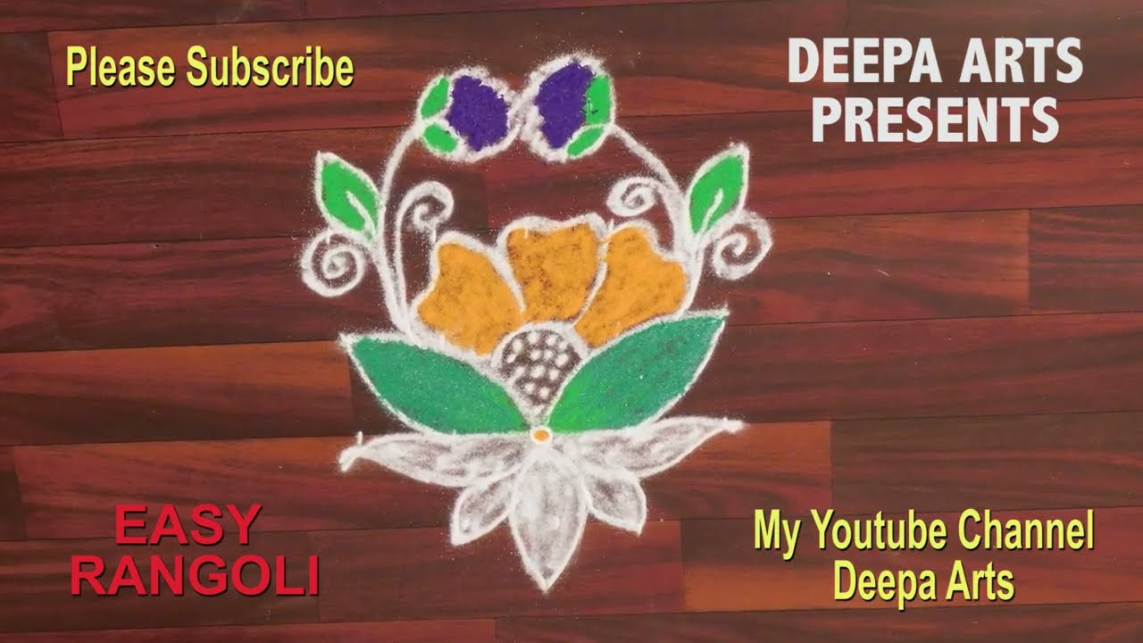 Deepa Arts Daily Rangoli 21 (5*3*3) dot's
