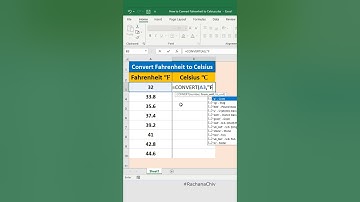 How to Convert Fahrenheit ℉ to Celsius ℃ in Excel #excel #shortvideo #shorts