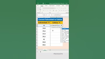 How to Convert Fahrenheit ℉ to Celsius ℃ in Excel #excel #shortvideo #shorts