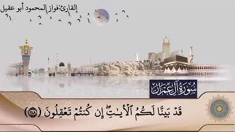 سورة آل عمران جزء٤صفحة 65بصوت القارئ فواز المحمود💚أبو عقيل💚