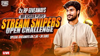 🔴 LIVE PUBG Mobile Mr Ahsan Plays  | Aggressive RUSH Gameplay! Defending Stream snipers!