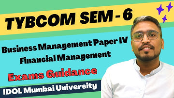 TYBCOM Semester 6 CBCS Business Management Paper IV Financial Management subject code 83008