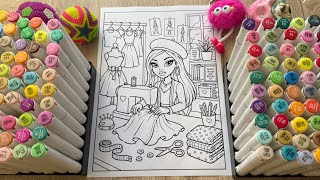 Satisfying Coloring with Markers🌸💚Bratz Doll Tailor Day Coloring Page Satisfying Coloring with Markers🌸💚Bratz Doll Tailor Day Coloring Page