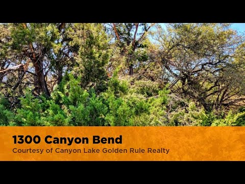 1300 Canyon Bend, Canyon Lake, TX home video tour