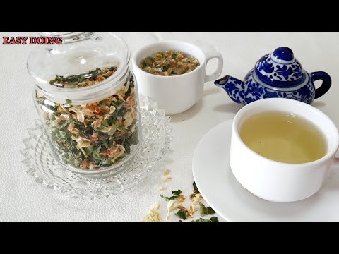 How to make easy Mulberry and Jusmine Tea วิธีทำชามะลิใบหม่อน : EASY DOING