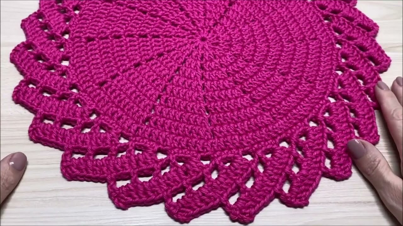 Sousplat em Crochê Bico Espiral