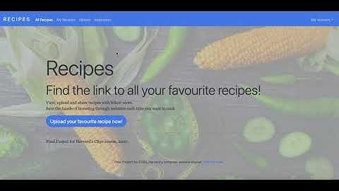 CS50 Final Project: Recipes
