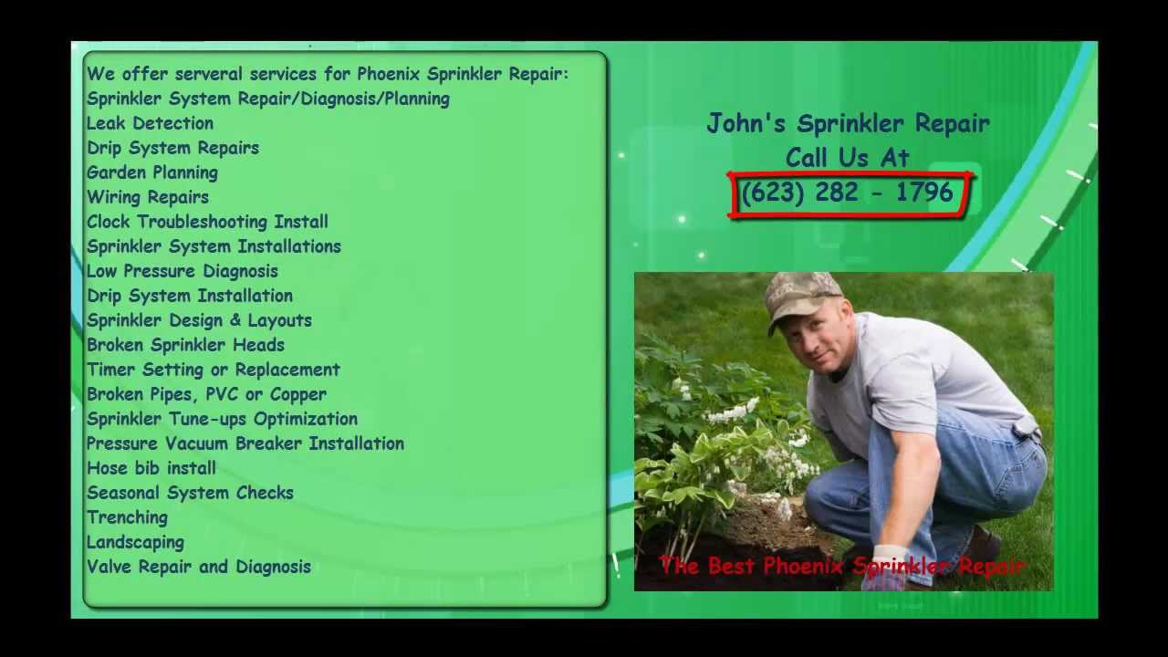 Phoenix Sprinkler Repair John's Sprinkler Repair 6232821796 Best