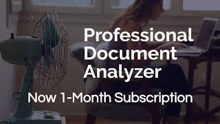 Professional Document Analyzer - Now 1-Month subscription