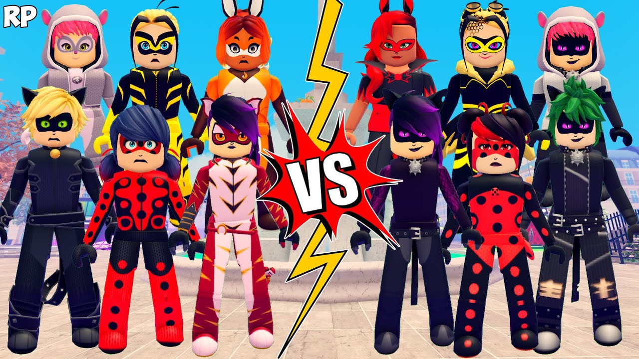 REVERSE VS ORIGINAL TRANSFORMATION (COMPARISON) NO MIRACULOUS RP - MIRACULOUS ROBLOX!
