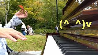 軽井沢の森の中でのんびり弾いてみた(^。^)y-゜゜゜