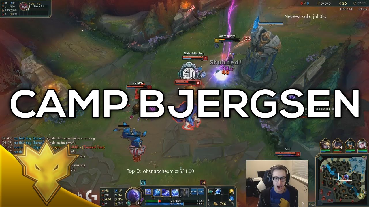 Bjergsen vs. Svenskeren - Camp Bjergsen - Solo Queue Funny Moments