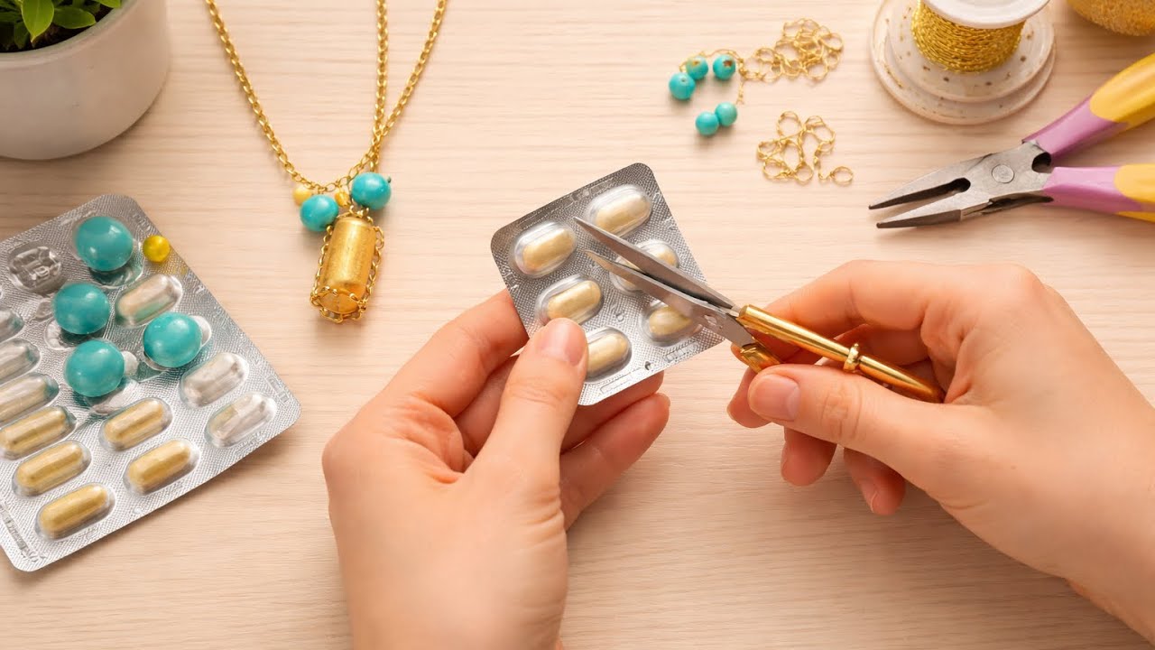 Never throw away pill packaging. Repair it and sell it.😍#diy #tablet cover #recycledart 