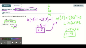 ALEKS - Introduction to the composition of two functions