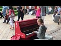 Street pianist Harrison plays Nuvole Bianche by Ludovico Einaudi in LiverpoolOne