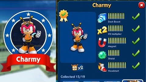 Sonic Dash CHARMY Max Level Upgrade Gameplay