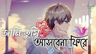 Jani Tumi Asbena Fire - জানি তুমি (slowed \u0026 reverb) Bangla Lofi Songs | Jani Tumi | Sanjoy Barmon