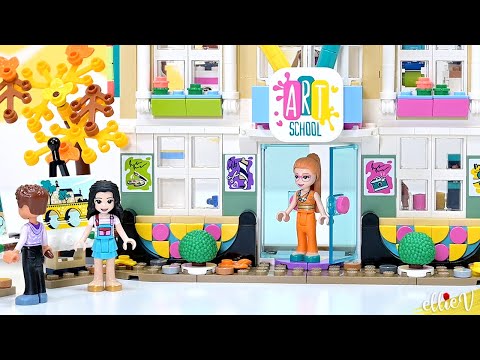 Lego Friends Emma's Art School 🎨 almost a modular building - build & review