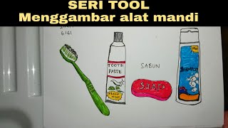 Cara Menggambar Alat Mandi Sabun Sikat gigi pasta gigi Shampoo |yang mudah bagus Untuk Pemula Cara Menggambar Alat Mandi Sabun Sikat gigi pasta gigi Shampoo |yang mudah bagus Untuk Pemula