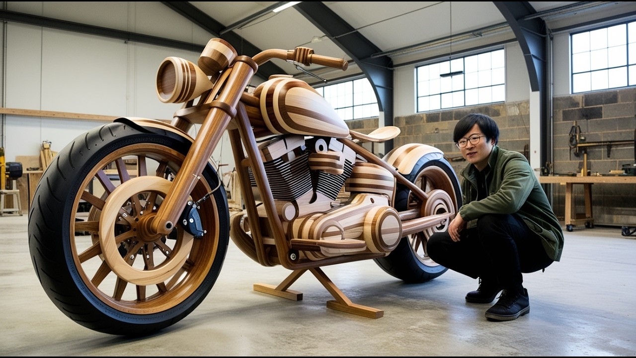 Can’t Believe This Motorcycle Is Made Entirely From Wood – Master Woodworking Art
