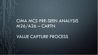 CIMA MCS May / August 2026 - Cartn - Value Capture Process