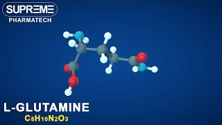 L-Glutamine | C5H10N2O3 | 3D molecule