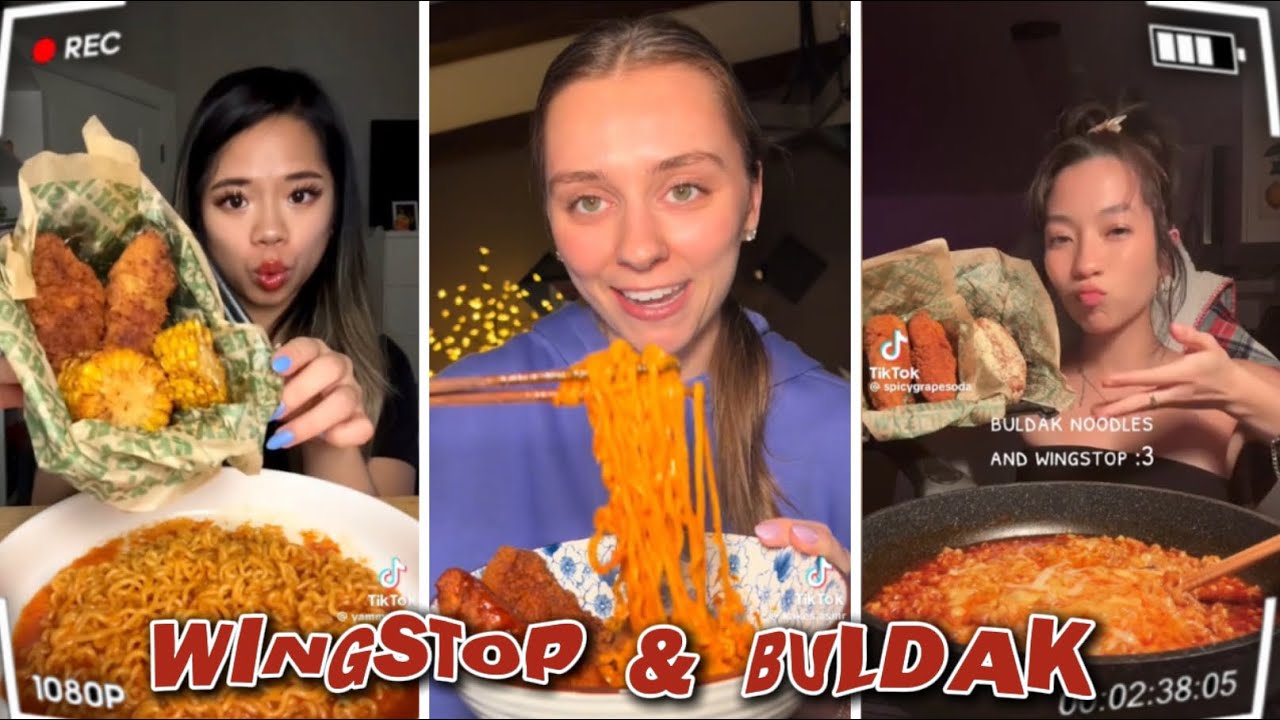 WINGSTOP & BULDAK MUKBANG TIKTOK COMPILATION 💐