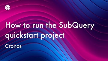 How to run the SubQuery Cronos quickstart project