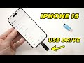 How to Use USB Flash Drive With iPhone 15/ Pro / Plus