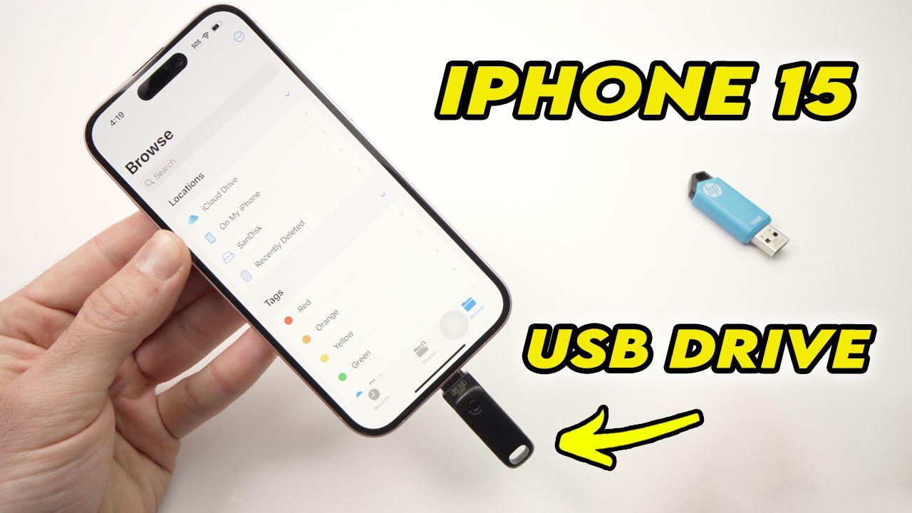 How to Use USB Flash Drive With iPhone 15/ Pro / Plus 