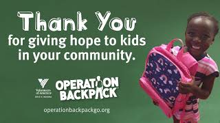 Thank you to all who gave hope during Operation Backpack 2020!