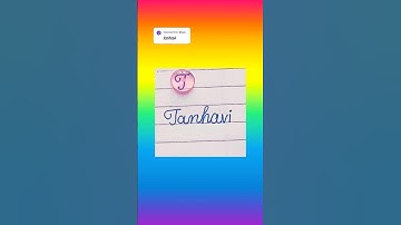 #Janhavi name #writting #calligraphy