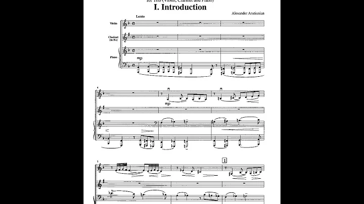 Alexander Arutiunian - Suite for Trio (part 1) / T...